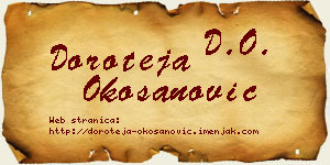 Doroteja Okošanović vizit kartica